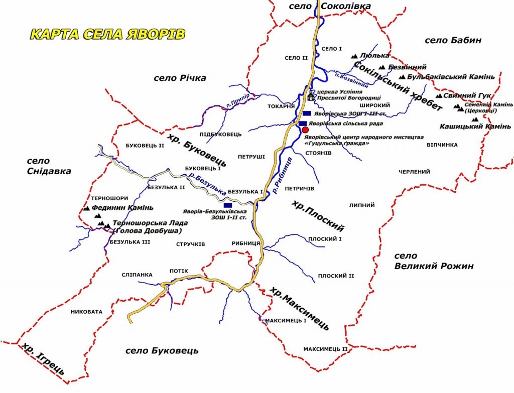 Карта села Яворів
